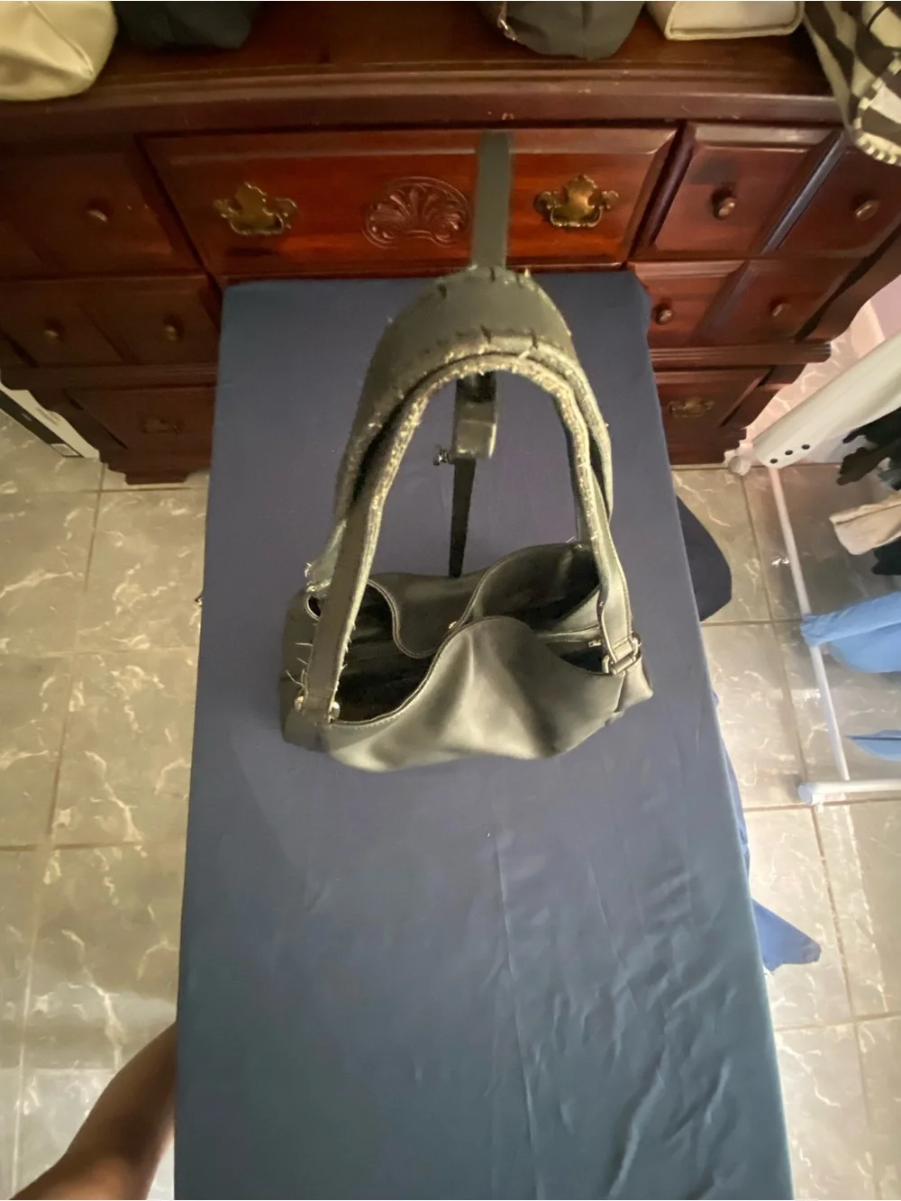 Vintage Nine West Triple Compartment Carryall Hobo Bag | Black Y2K Era
